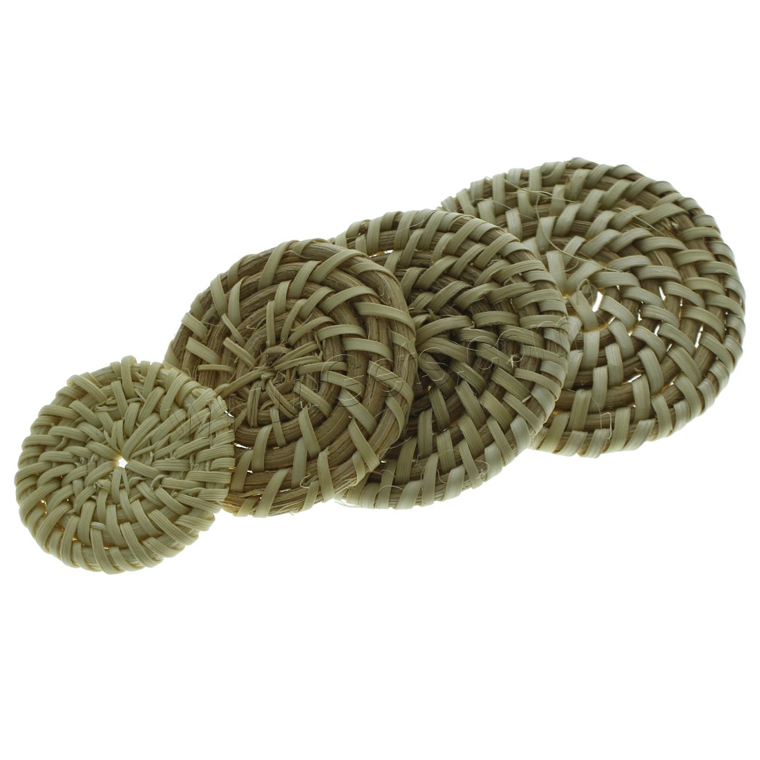 Rattan Costume Accessories, Flat Round, different size for choice & woven pattern, Sold By PC
