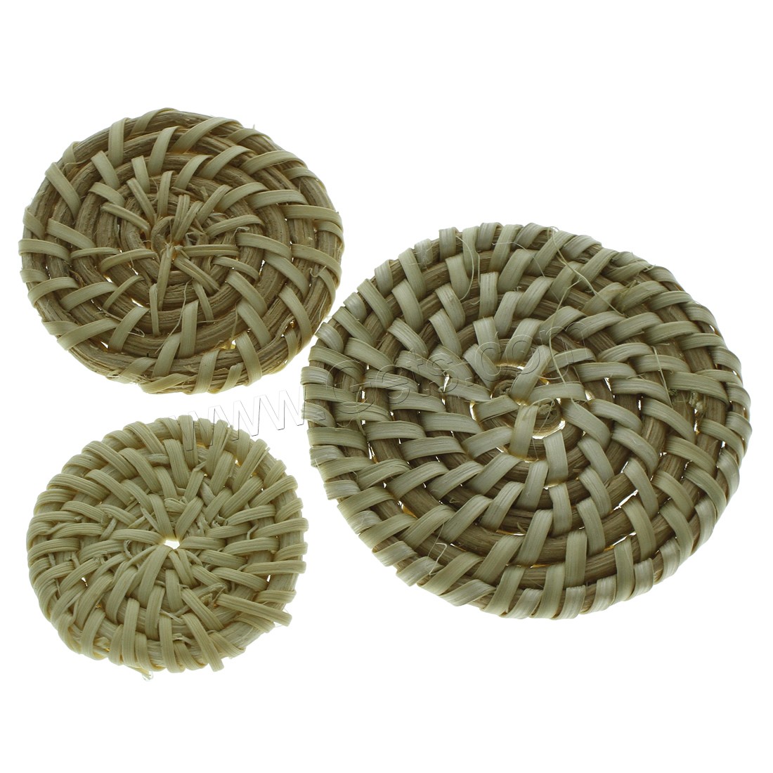 Rattan Costume Accessories, Flat Round, different size for choice & woven pattern, Sold By PC