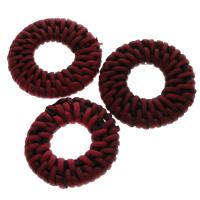 Rattan Costume Accessories, Donut & woven pattern, wine red color 