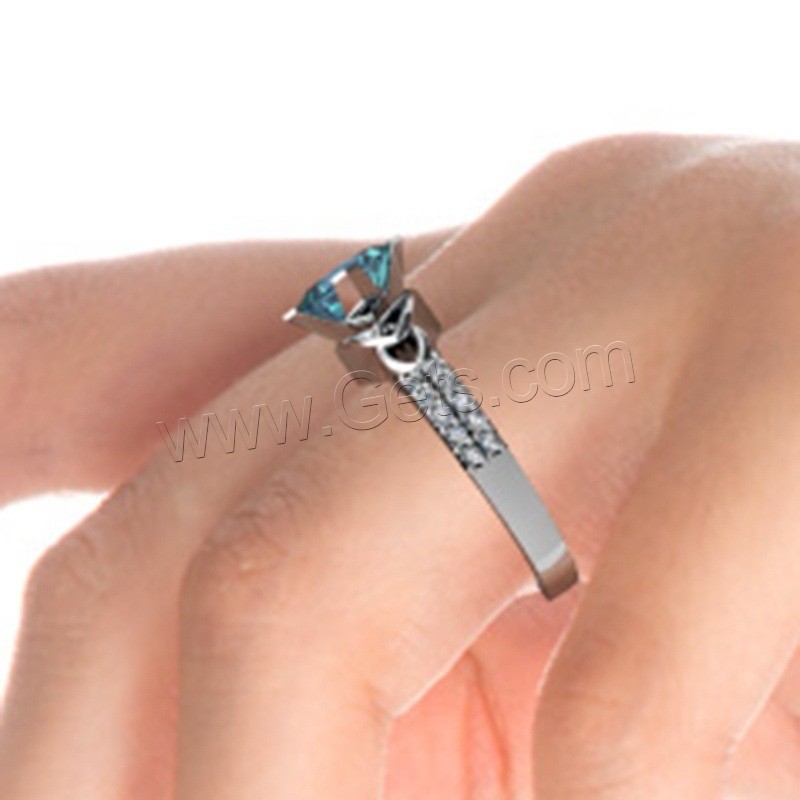 Crystal Brass Finger Ring, with Crystal, platinum plated, different size for choice & for woman & with rhinestone, Sold By PC