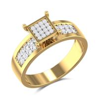 Cubic Zirconia Micro Pave Brass Finger Ring, real gold plated & micro pave cubic zirconia & for woman 
