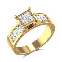 Anillo de dedo de cobre amarillo zirconia pavimenta Cubic, metal, chapado en oro real, diverso tamaño para la opción & micro arcilla de zirconia cúbica & para mujer, Vendido por UD