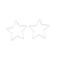 Zinc Alloy Hoop Earring, Star, plated, for woman 
