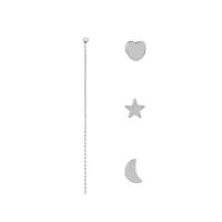 Zinc Alloy Earring Set, silver color plated, for woman, 90mm, 5mm, 6mm, 6mm 