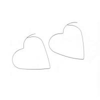 Zinc Alloy Hoop Earring, Heart, plated, for woman 