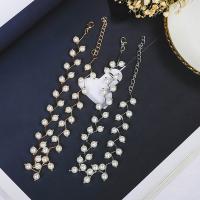 alliage de zinc Collier Tour de cou, avec perle de plastique, avec 1.5lnch chaînes de rallonge, Placage, pour femme, plus de couleurs à choisir Environ 14 pouce, Vendu par brin