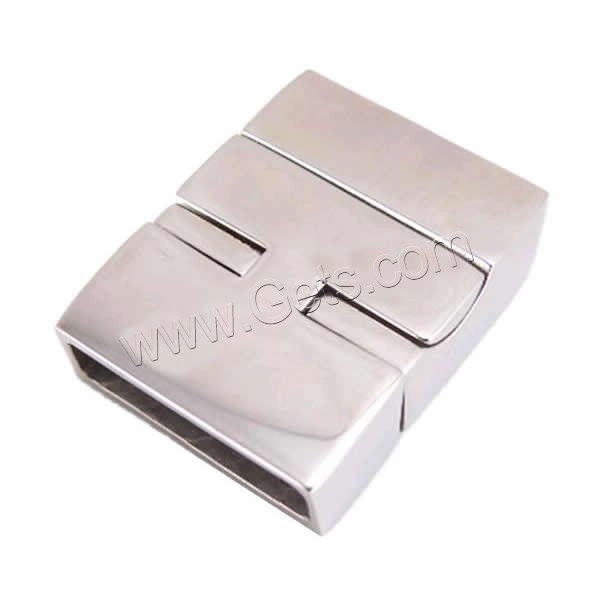 Rectangle Stainless Steel Magnetic Clasp, different size for choice, original color, Sold By PC