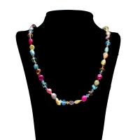 perle d'eau douce cultivée collier de chandail, avec cristal, pour femme & facettes - Environ 45.5 pouce, Vendu par brin