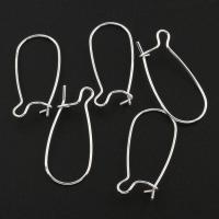 Iron Kidney Earwires, silver color plated, nickel, lead & cadmium free 