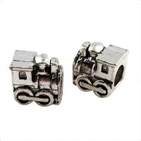 Zinc Alloy European Beads, Train, antique silver color plated, without troll, lead & cadmium free Approx 5mm 