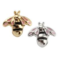 Enamel Zinc Alloy European Beads, Bee, plated, without troll lead & cadmium free Approx 5mm 