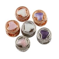 Enamel Zinc Alloy European Beads, Column, plated, without troll lead & cadmium free Approx 5mm 
