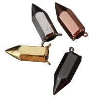 Brass Jewelry Pendants, Conical, plated, double-hole Approx 1mm 