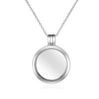 Латунь Плавающие медальон Кулон, Плоская круглая форма, Он может быть открыт и бисер может быть помещен внутрь. отверстие:Приблизительно 3.5mm, продается PC