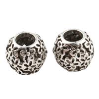 Zinc Alloy European Beads, Drum, antique silver color plated, without troll, lead & cadmium free Approx 5mm 