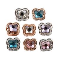 Rhinestone Zinc Alloy European Beads, Butterfly, plated, without troll & with rhinestone lead & cadmium free Approx 5mm 