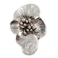 Zinc Alloy Flower Pendants, antique silver color plated, without troll, lead & cadmium free Approx 5mm 