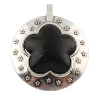 Acrylic Zinc Alloy Pendant, with Acrylic, Flower, platinum color plated, lead & cadmium free Approx 