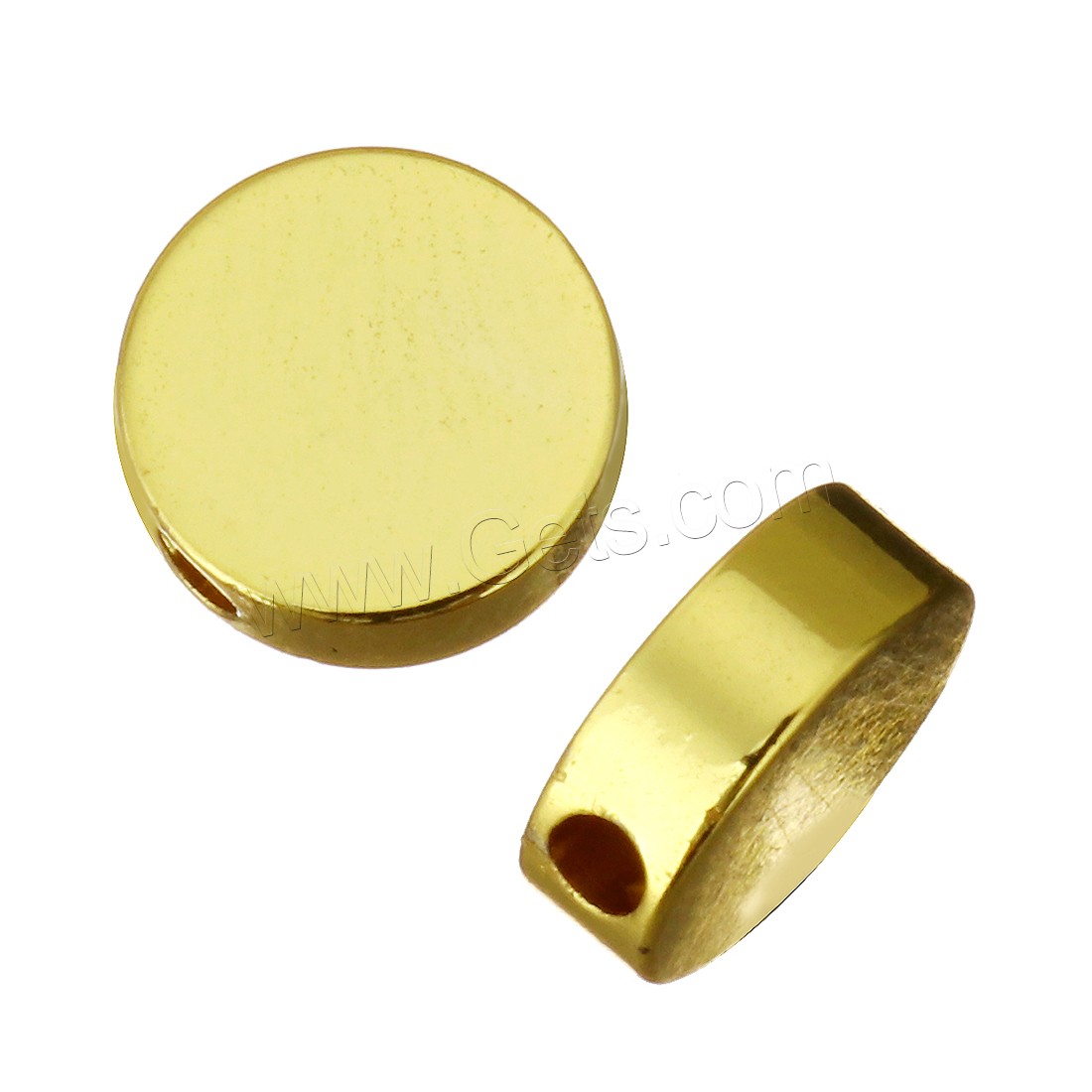 Brass Jewelry Beads, Flat Round, plated, different size for choice, more colors for choice, Hole:Approx 1.5mm, Sold By PC