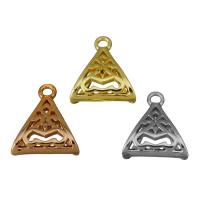 Brass Jewelry Pendants, Triangle, plated, hollow Approx 1.5mm 