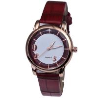Bracelets de montre pour femmes, cuir PU, avec cadran en alliage de zinc & verre, mouvement chinoise, Placage, plus de couleurs à choisir Vendu par PC