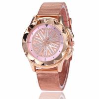 Women Wrist Watch, Stainless Steel, with zinc alloy dial & Glass, Chinese movement, rose gold color plated, for woman & with rhinestone 