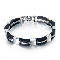 Titanium Steel Bracelet, with Resin, Corrosion-Resistant & for man Approx 8 Inch 