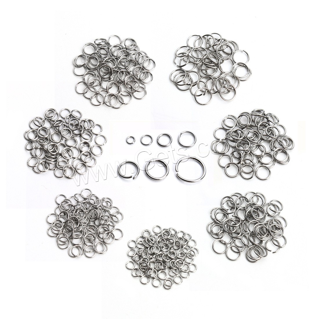 Stainless Steel Open Jump Ring, Donut, different size for choice, original color, Approx 10000PCs/Bag, Sold By Bag
