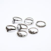 Zinc Alloy Ring Set, with Crystal, plated, for woman & with rhinestone & hollow US Ring .5-5.5 