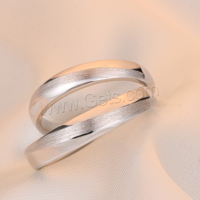 Sterling Silver Finger Ring, 925 Sterling Silver, adjustable & different size for choice & brushed, US Ring Size:8, Sold By PC