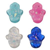 Resin Jewelry Beads, with Shell, Hamsa Approx 2mm 