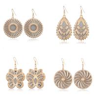 Zinc Alloy Drop Earring, plated, Double Layer & for woman & hollow 