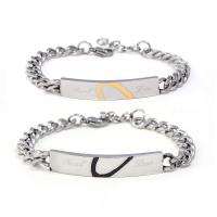 Zinc Alloy Couple Bracelet, plated & curb chain Approx 6.5 Inch, Approx  7 Inch 