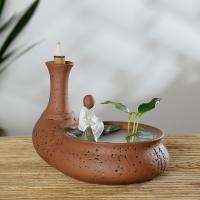 Incense Smoke Flow Backflow Holder Ceramic Incense Burner, Porcelain 