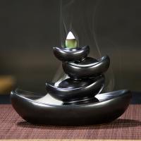 Incense Smoke Flow Backflow Holder Ceramic Incense Burner, Porcelain 