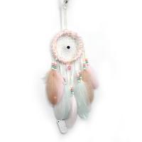 Feather Dream Catcher, with Cotton Thread & Wood & ABS Plastic, with LED light 