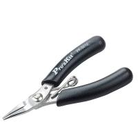 Ferronickel Long Nose Plier, with ABS Plastic, black, 100mm 