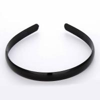 Hair Bands, Plastic, elastic, black, 14mm 