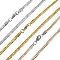 Stainless Steel Chain Necklace, plated, curb chain & for man 3mm Approx 19.5 Inch 