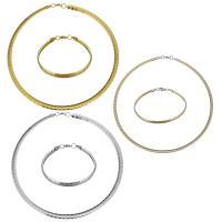 Fashion Stainless Steel Jewelry Sets, bracelet & necklace, plated, for man 4mm, 4mm Approx 18 Inch, Approx 8 Inch 