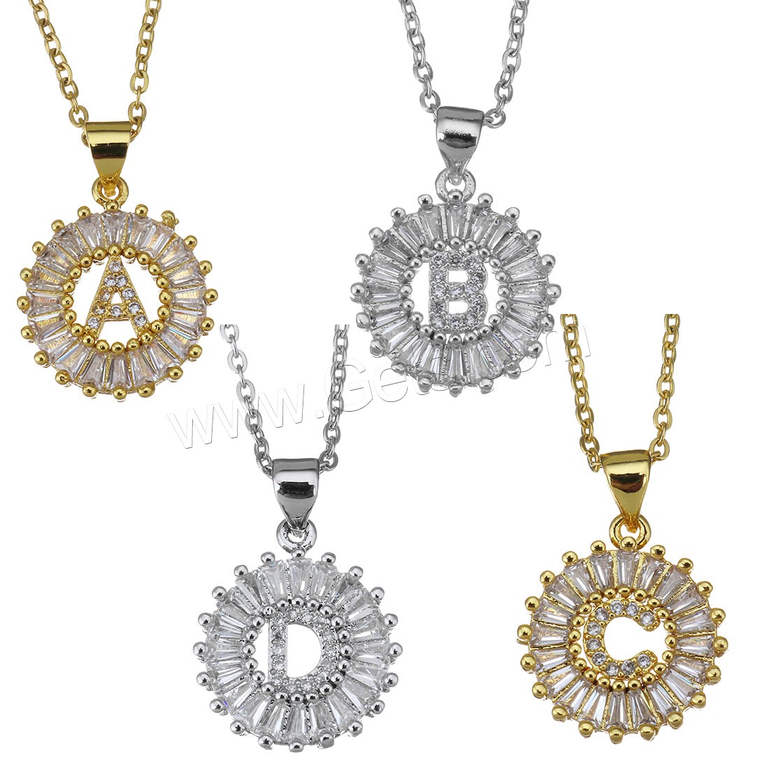 Cubic Zirconia Stainless Steel Necklace, with brass bail, with 2Inch extender chain, Flower, plated, oval chain & different styles for choice & for woman & with cubic zirconia, more colors for choice, 15x18mm, 1.5mm, Length:Approx 17 Inch, Sold By Strand