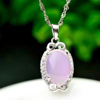 925 Sterling Silver Pendant, with Amethyst, natural, micro pave cubic zirconia Approx 3-5mm 