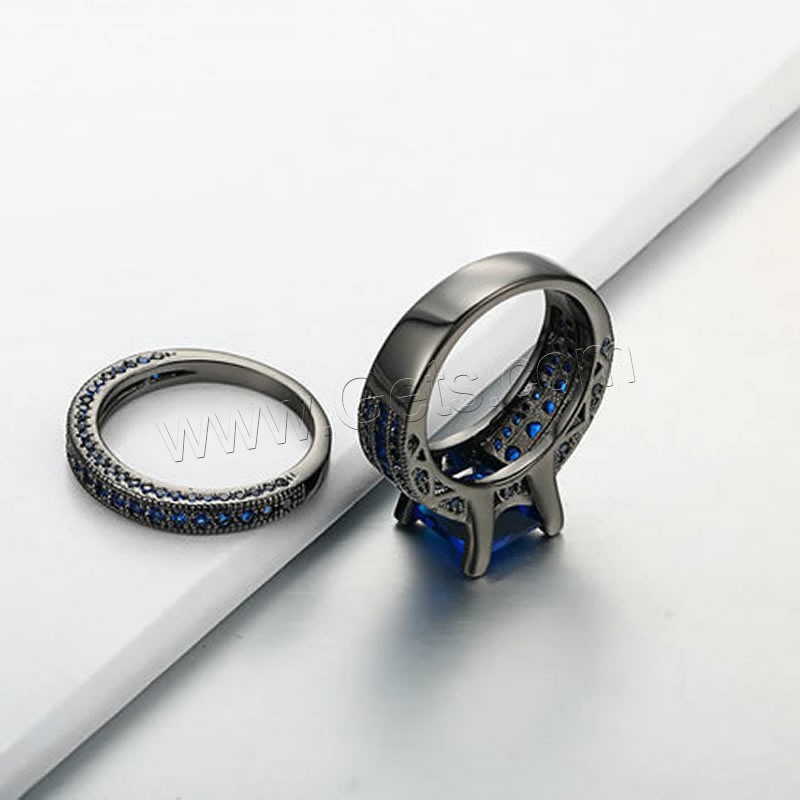 metal anillo, con Cristal austriario, chapado en color plomo negro, diverso tamaño para la opción & para mujer & con diamantes de imitación, más colores para la opción, libre de níquel, plomo & cadmio, 8x8mm, Vendido por UD