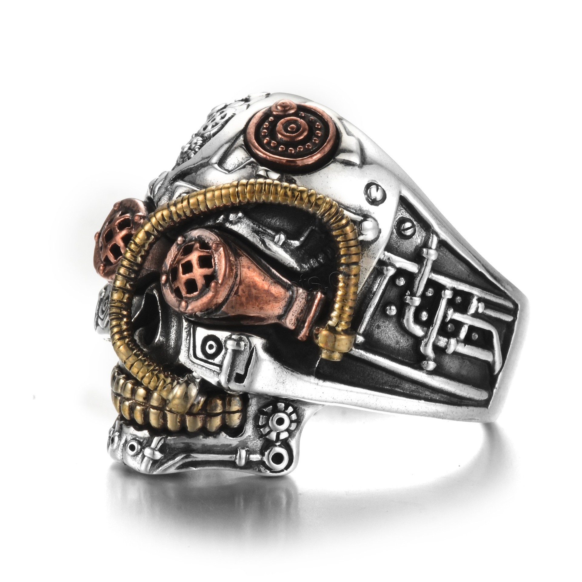 Zinc Alloy Finger Ring, Skull, plated, different size for choice & for man, Sold By PC
