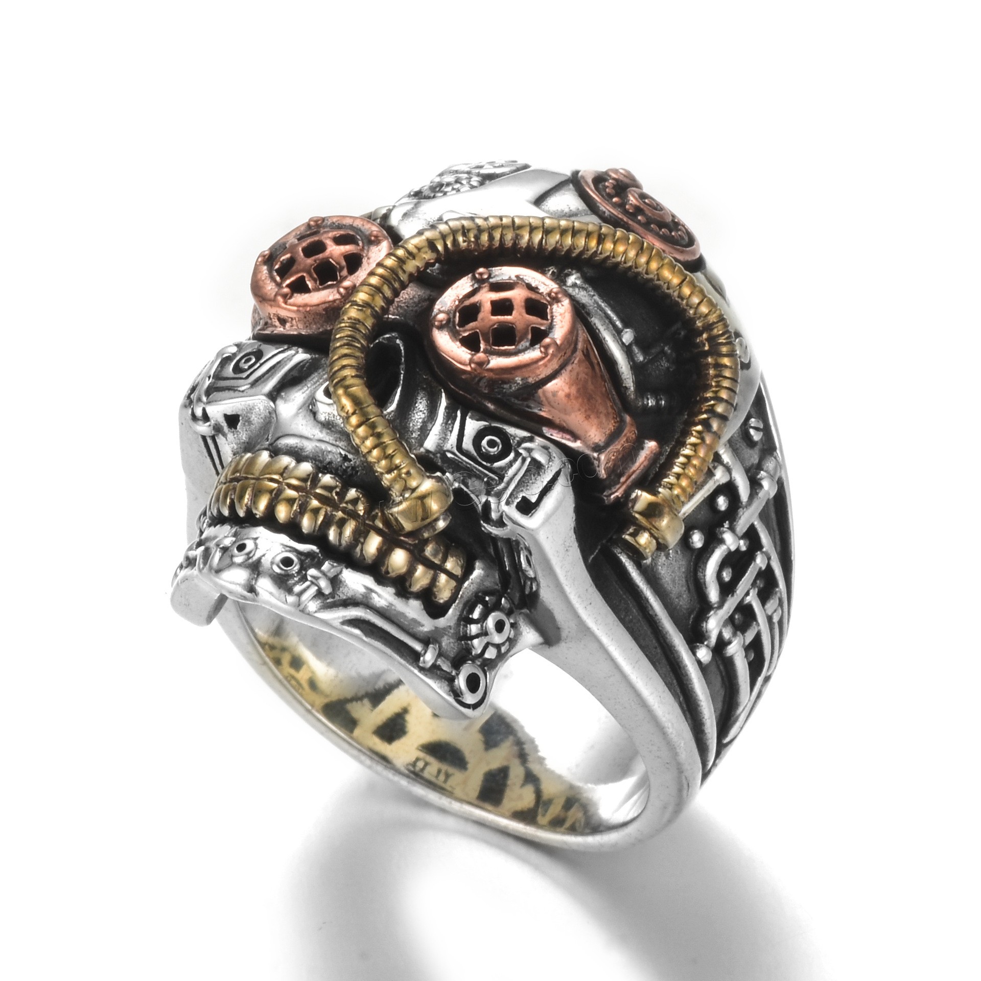 Zinc Alloy Finger Ring, Skull, plated, different size for choice & for man, Sold By PC