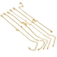 Zinc Alloy Anklet, gold color plated, twist oval chain & for woman Approx 7 Inch 
