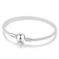 Стерлингового серебра European браслет цепь, Латунь, различной длины для выбора & Мужская, продается PC