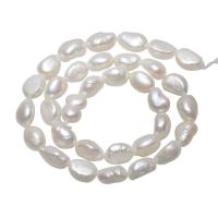 Baroque Cultured Freshwater Pearl Beads, natural, white, 9-10mm Approx 0.8mm Approx 15.5 Inch 