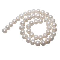 Perlas Patata Freshwater, Perlas cultivadas de agua dulce, natural, Blanco, 10-11mm, agujero:aproximado 0.8mm, longitud:aproximado 15.5 Inch, Vendido por Sarta