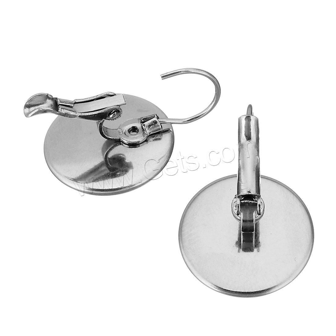 Stainless Steel Lever Back Earring Blank, different size for choice, original color, Sold By PC